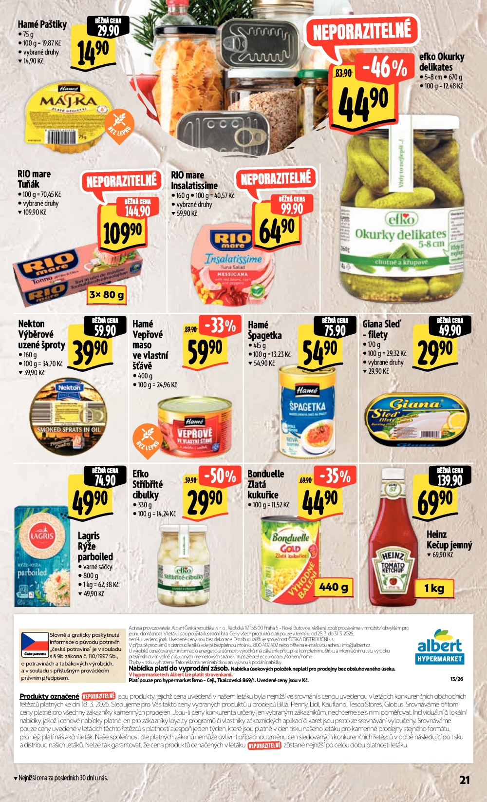 Leták Albert Hypermarket leták - Brno Cejl, Tkalcovská - strana 41