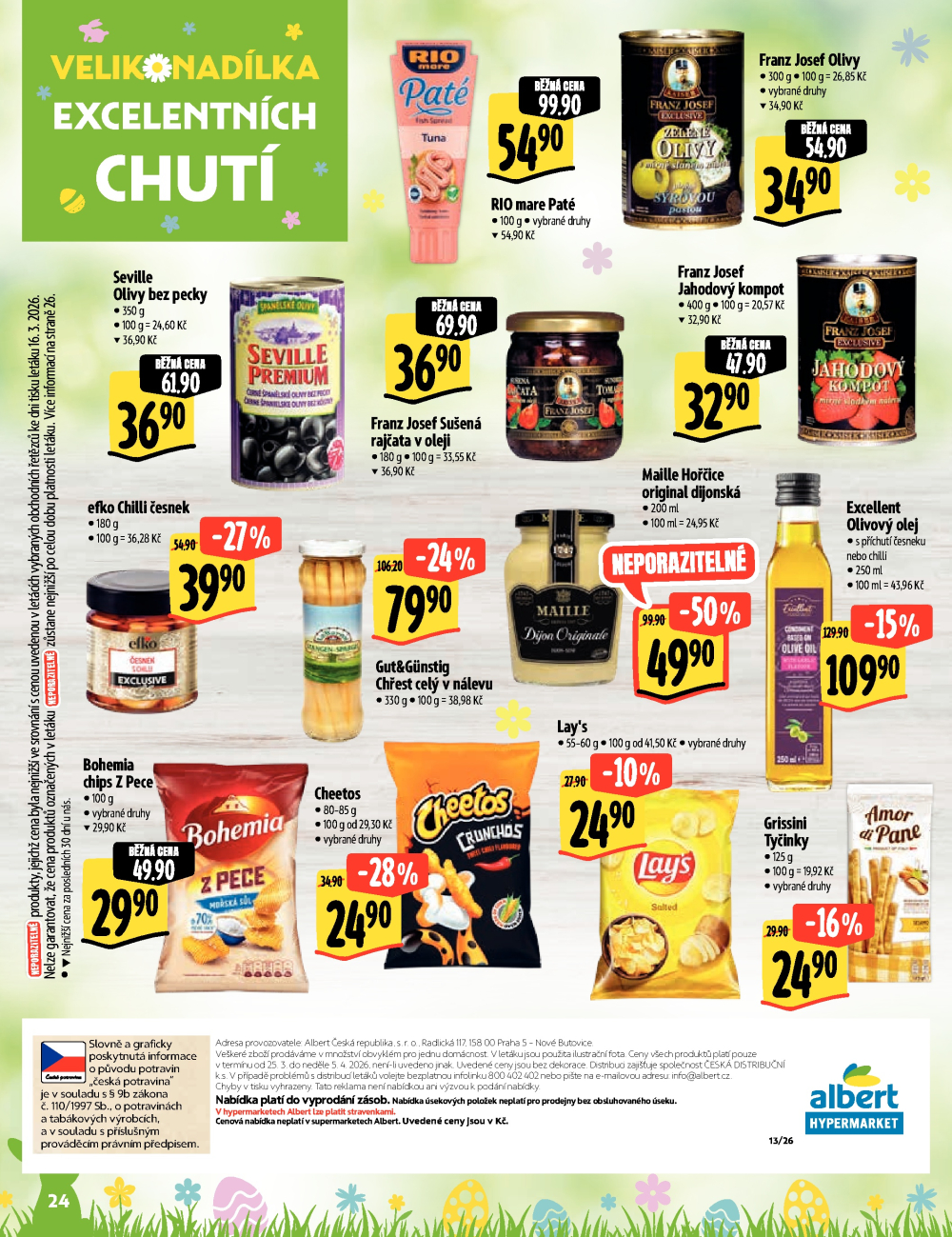 Leták Albert Hypermarket - Velikonadílka excelentních chutí - strana 24