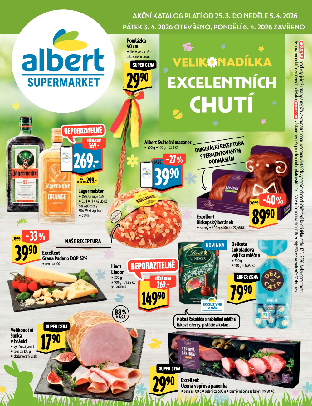 Leták Albert Supermarket - Velikonadílka excelentních chutí - strana 1