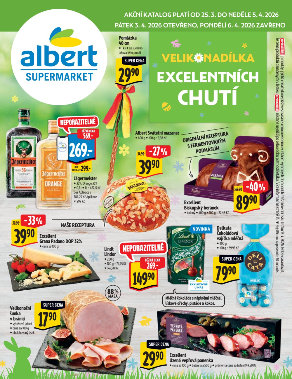 Leták Albert Supermarket - Velikonadílka excelentních chutí - strana 1