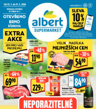 Akční leták Albert Supermarket  - Brno, Ečerova