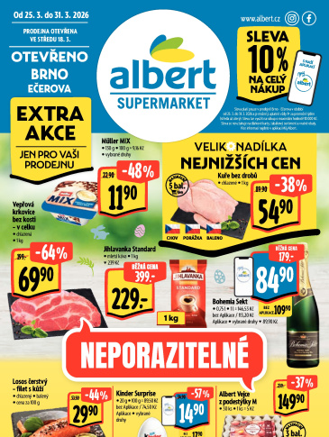 Albert Supermarket leták - Brno, Ečerova