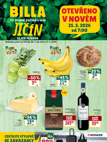 BILLA leták - Jičín, Husova