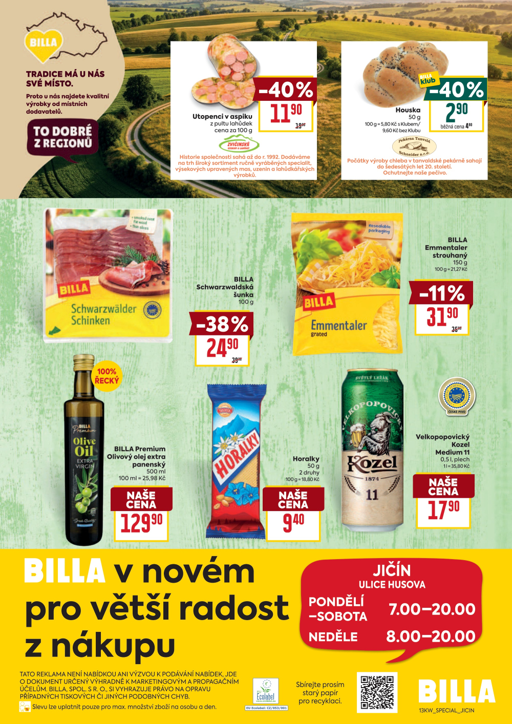 Leták BILLA leták - Jičín, Husova - strana 2