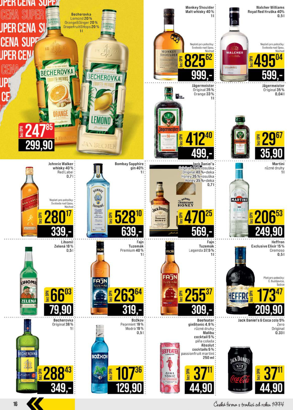 Leták JIP leták CC Cash & Carry - České Budějovice, Most, Náchod, Svoboda nad Úpou, Sušice - strana 16