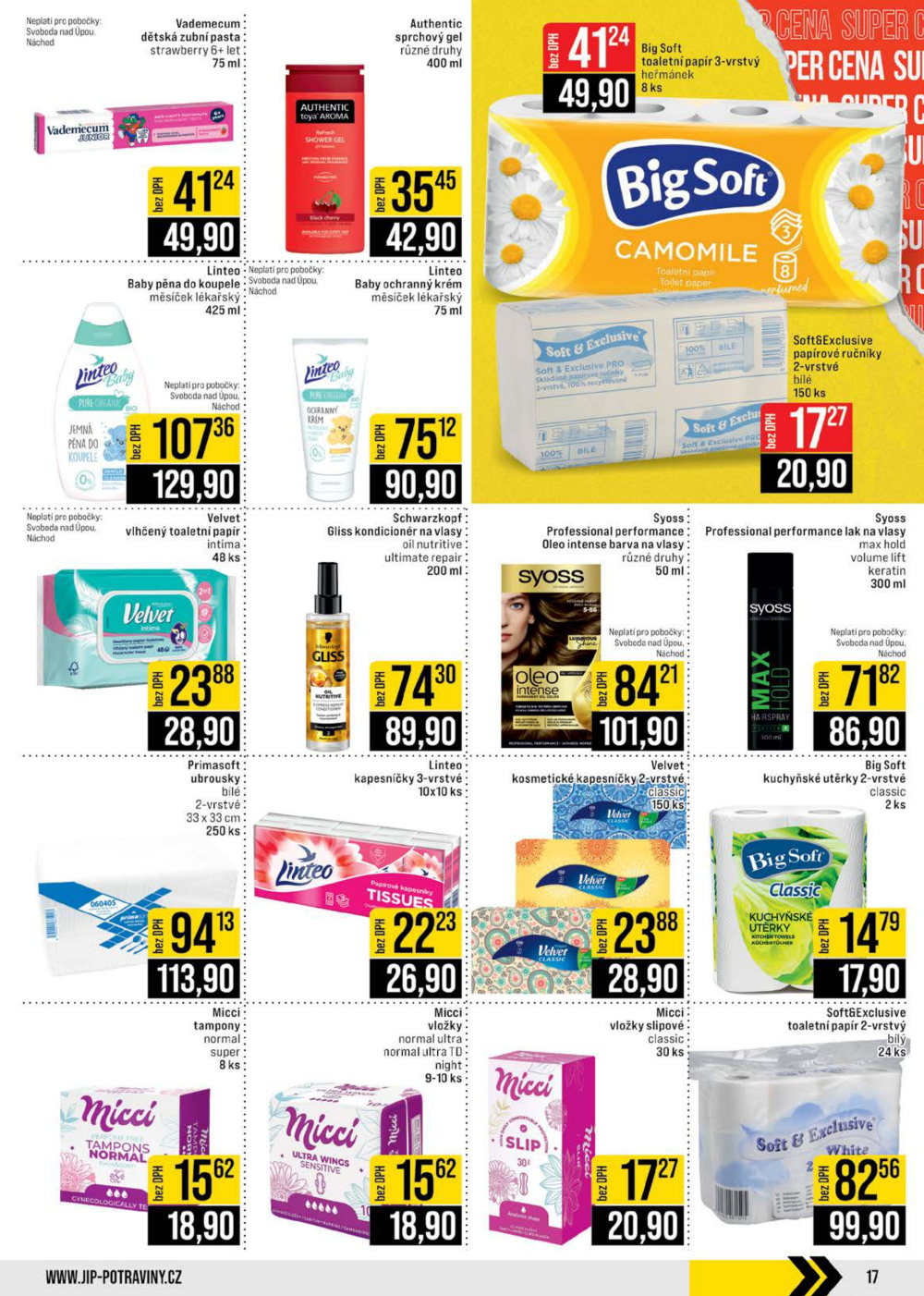 Leták JIP leták CC Cash & Carry - České Budějovice, Most, Náchod, Svoboda nad Úpou, Sušice - strana 17