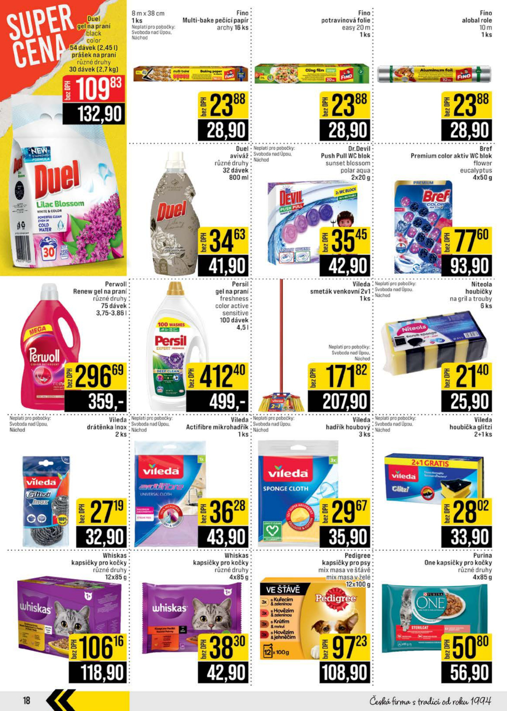 Leták JIP leták CC Cash & Carry - České Budějovice, Most, Náchod, Svoboda nad Úpou, Sušice - strana 18