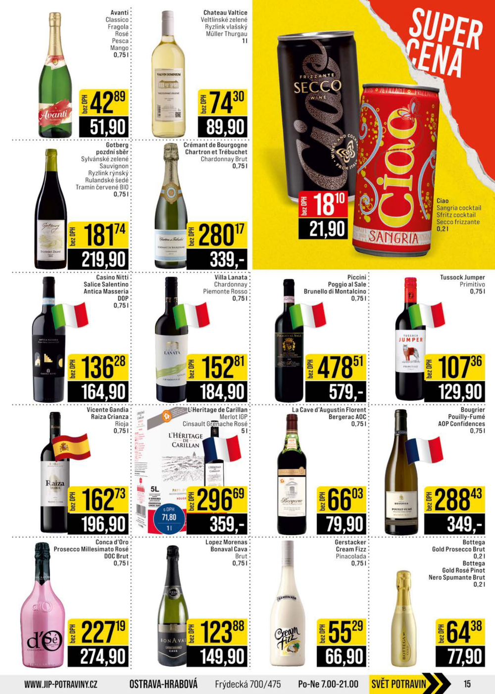 Leták JIP leták CC Cash & Carry - Brno, Ostrava, Praha, Polička, Olomouc, Karlovy Vary, Zlín, Jilemnice, Pardubice - strana 15