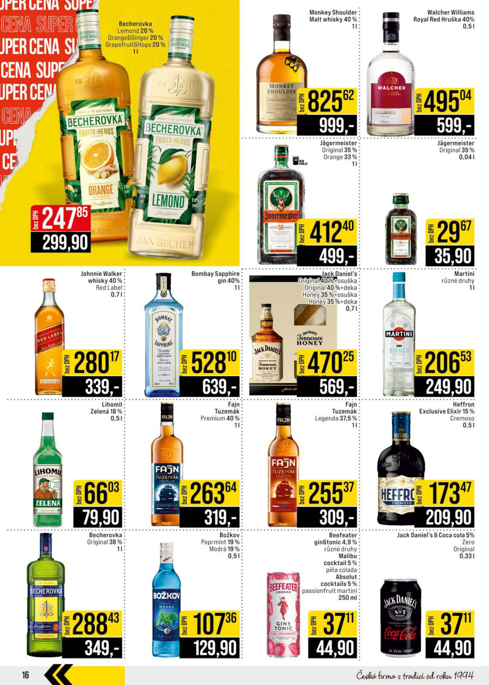 Leták JIP leták CC Cash & Carry - Brno, Ostrava, Praha, Polička, Olomouc, Karlovy Vary, Zlín, Jilemnice, Pardubice - strana 16