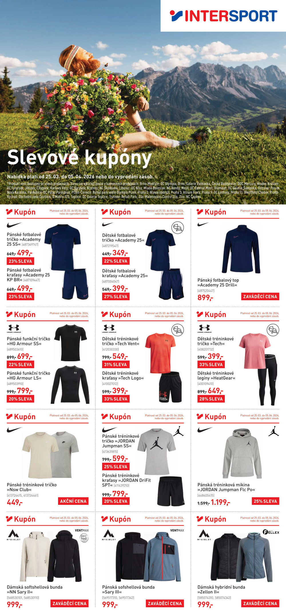 Leták Intersport - Slevové kupóny - strana 1