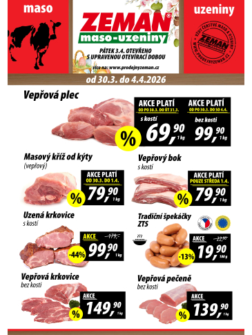 ZEMAN maso - uzeniny leták