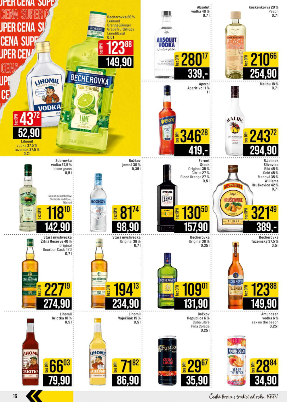 Leták JIP leták CC Cash & Carry - České Budějovice, Most, Náchod, Svoboda nad Úpou, Sušice - strana 16