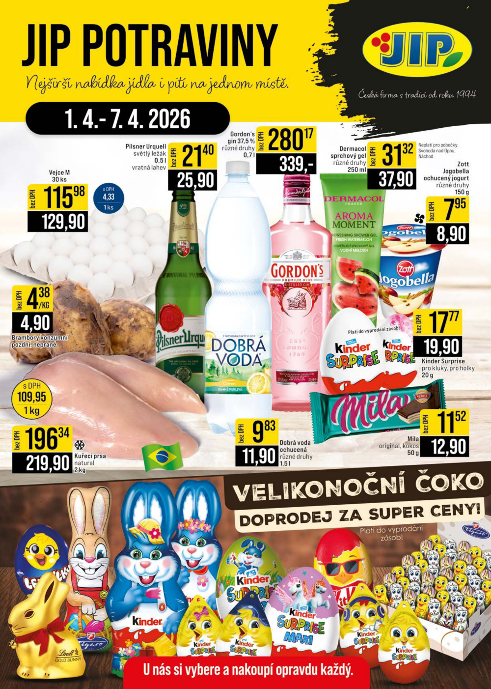 Leták JIP leták CC Cash & Carry - České Budějovice, Most, Náchod, Svoboda nad Úpou, Sušice - strana 1