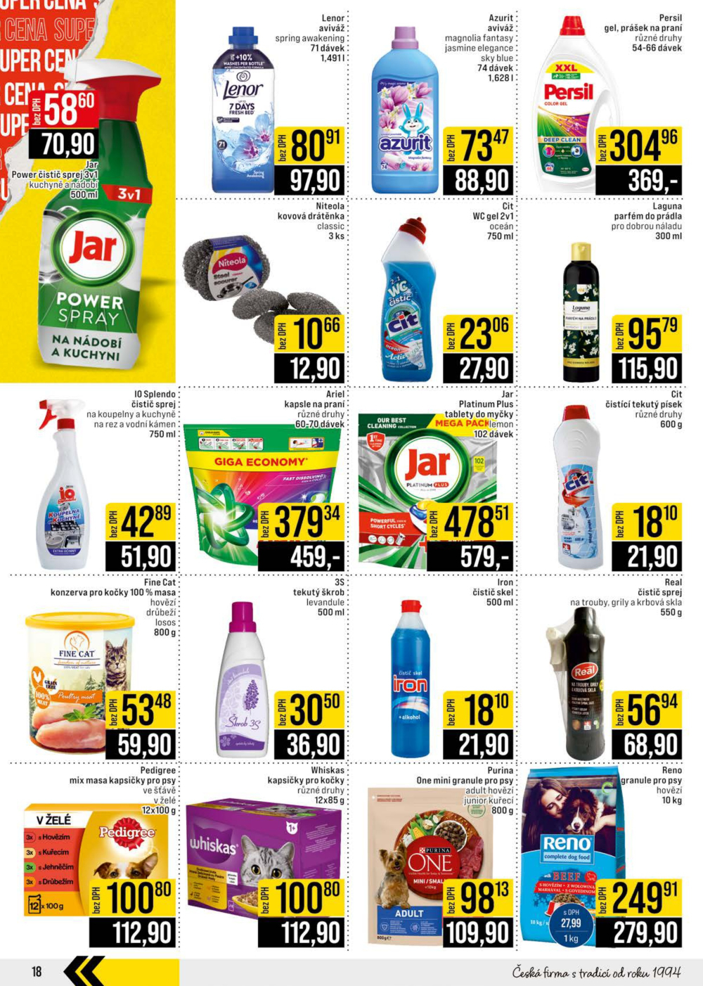 Leták JIP leták CC Cash & Carry - Brno, Ostrava, Praha, Polička, Olomouc, Karlovy Vary, Zlín, Jilemnice, Pardubice - strana 18