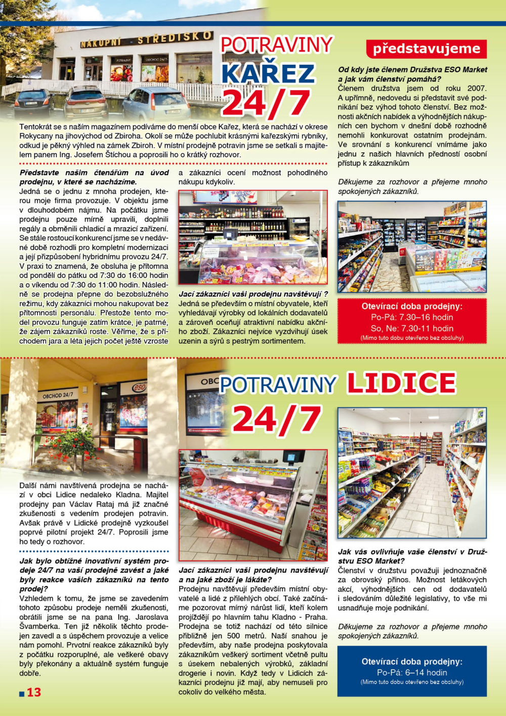 Leták ESO MARKET leták - Magazín - strana 13