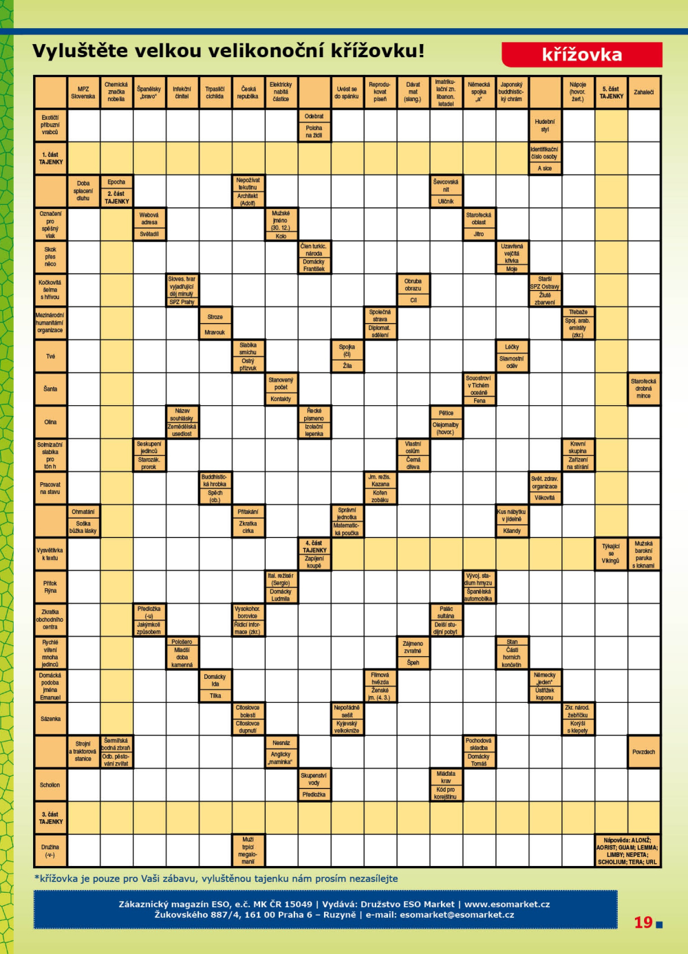 Leták ESO MARKET leták - Magazín - strana 19