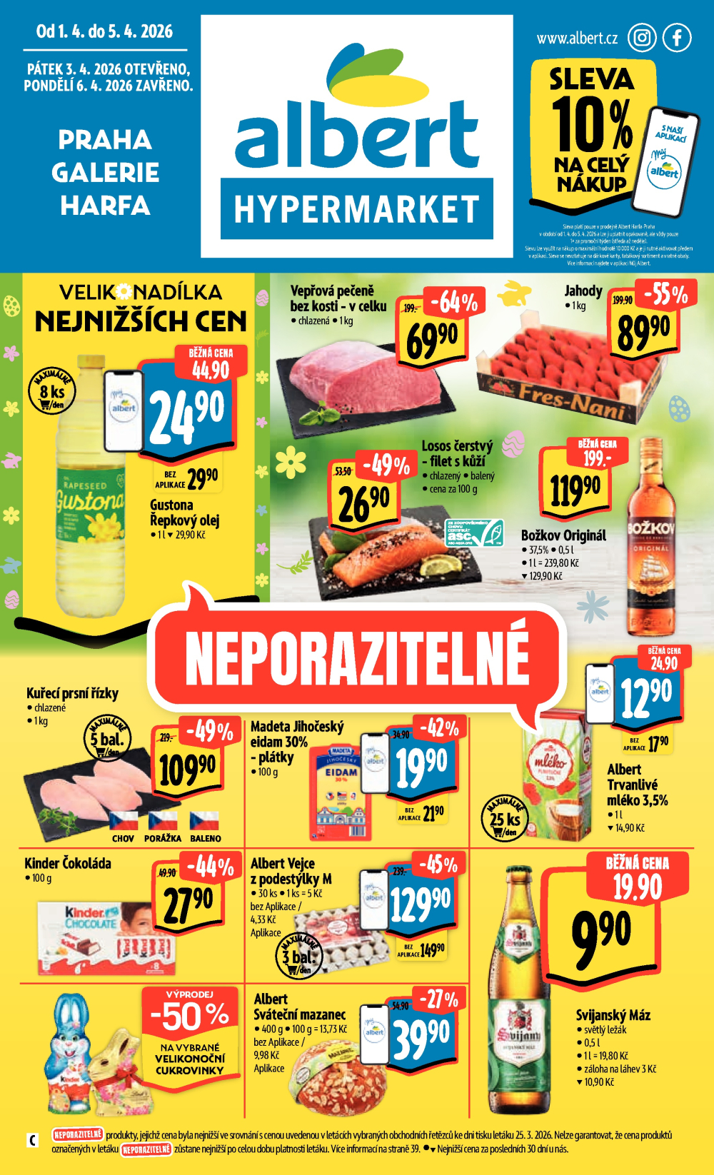 Leták Albert Hypermarket leták - Praha Galerie Harfa - strana 1