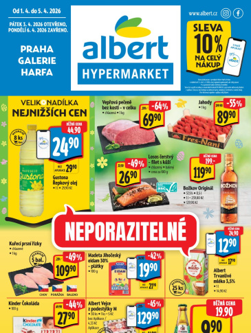 Albert Hypermarket leták - Praha Galerie Harfa