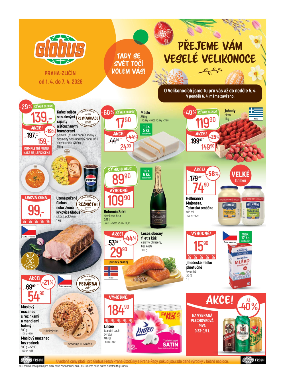 Leták Globus leták Praha - Zličín - strana 1