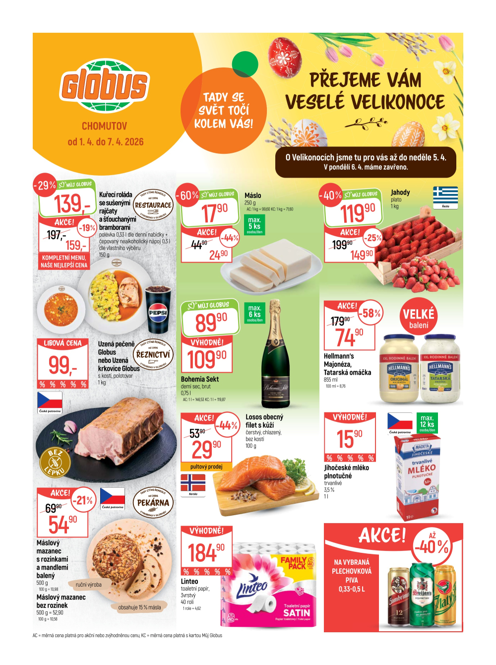 Leták Globus leták Chomutov - strana 1