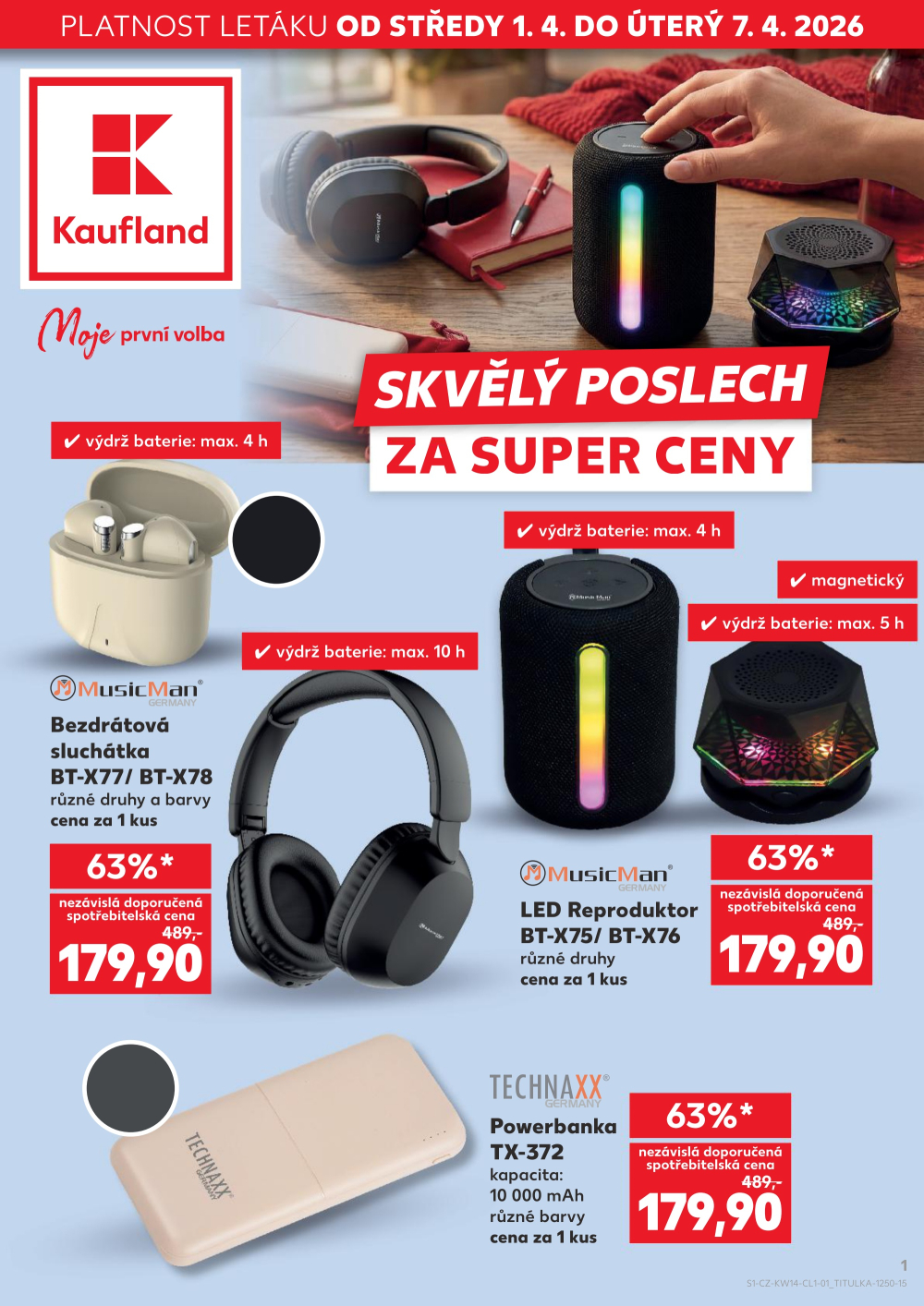 Leták Kaufland leták - Spotřební zboží - strana 1