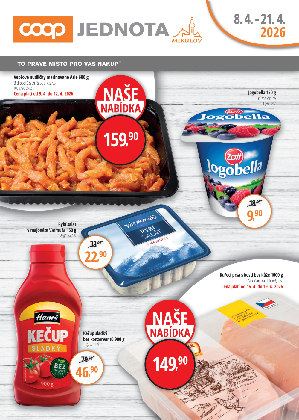 Leták Jednota Mikulov leták - strana 1