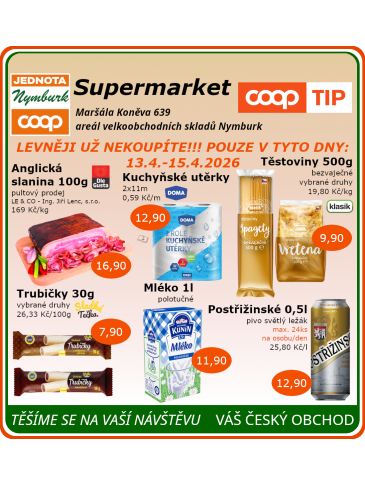 COOP Jednota Nymburk Supermarket leták