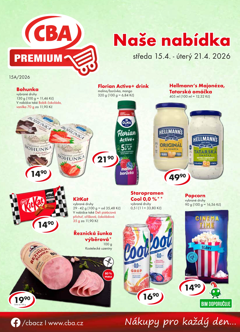 Leták CBA Premium leták - strana 1