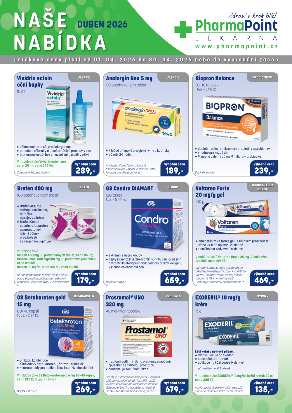 Leták PharmaPoint leták - strana 1