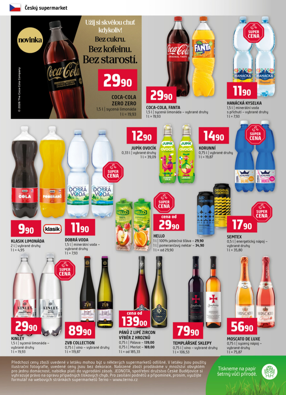 Leták Terno leták - České Budějovice, Trhové Sviny, Bechyně, Borovany, Třeboň, Týn nad Vltavou, Olomouc, Hradec Králové - strana 12