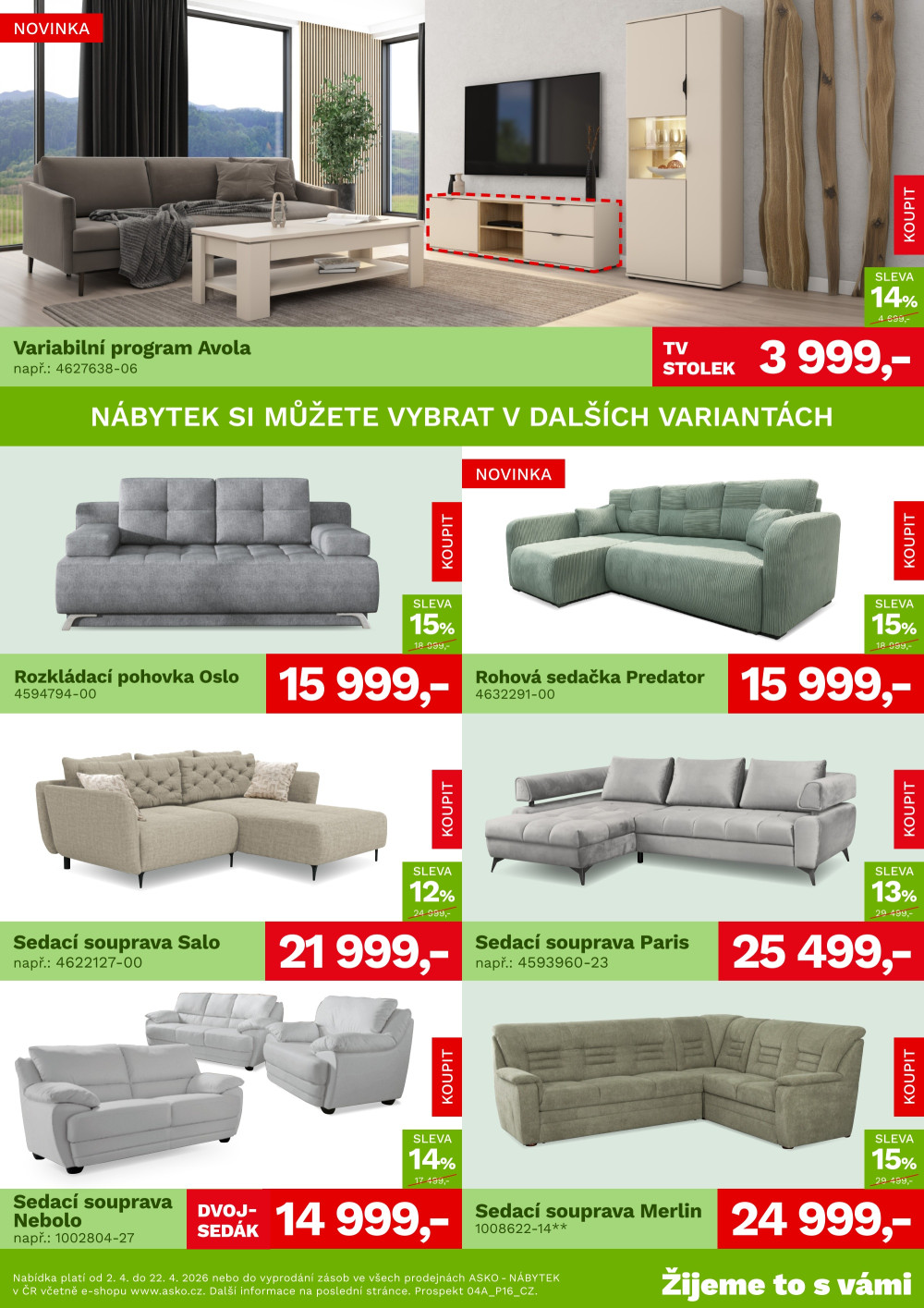 Leták ASKO nábytek leták - Akční nabídka - strana 2