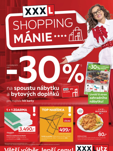 XXXLutz leták - Shopping mánie - 30 %