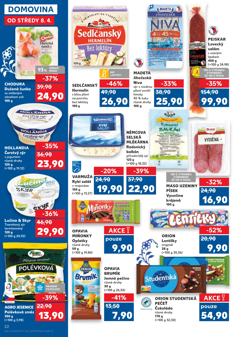 Leták Kaufland leták Ústí nad Labem, Všebořická - strana 22