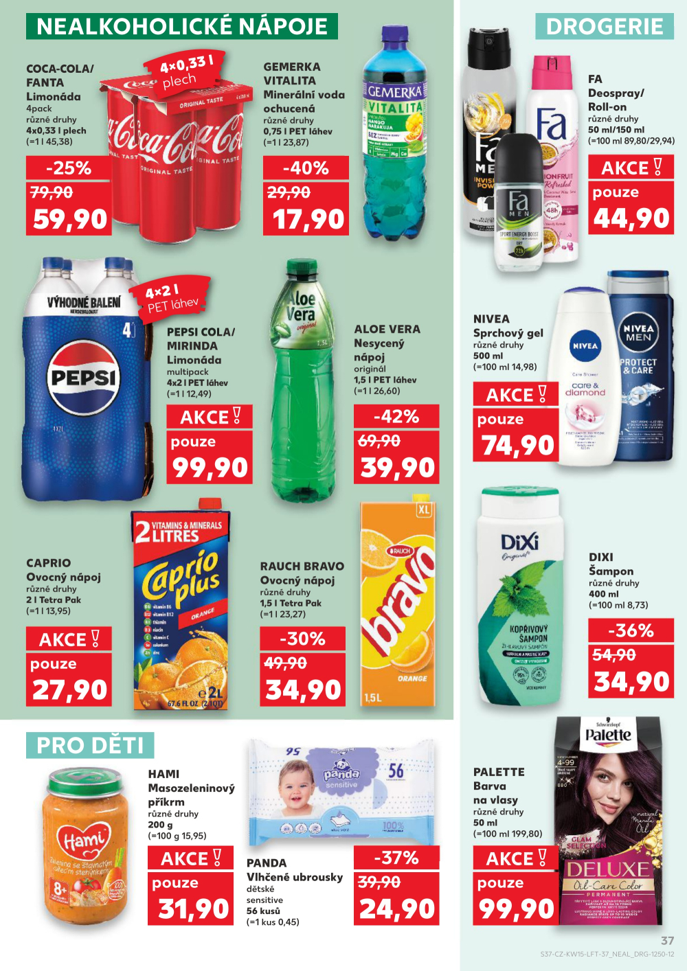 Leták Kaufland leták Ústí nad Labem, Všebořická - strana 37