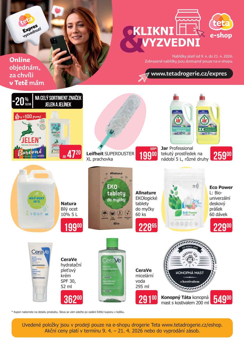 Leták Teta drogerie - Speciální nabídka e-shop - strana 1