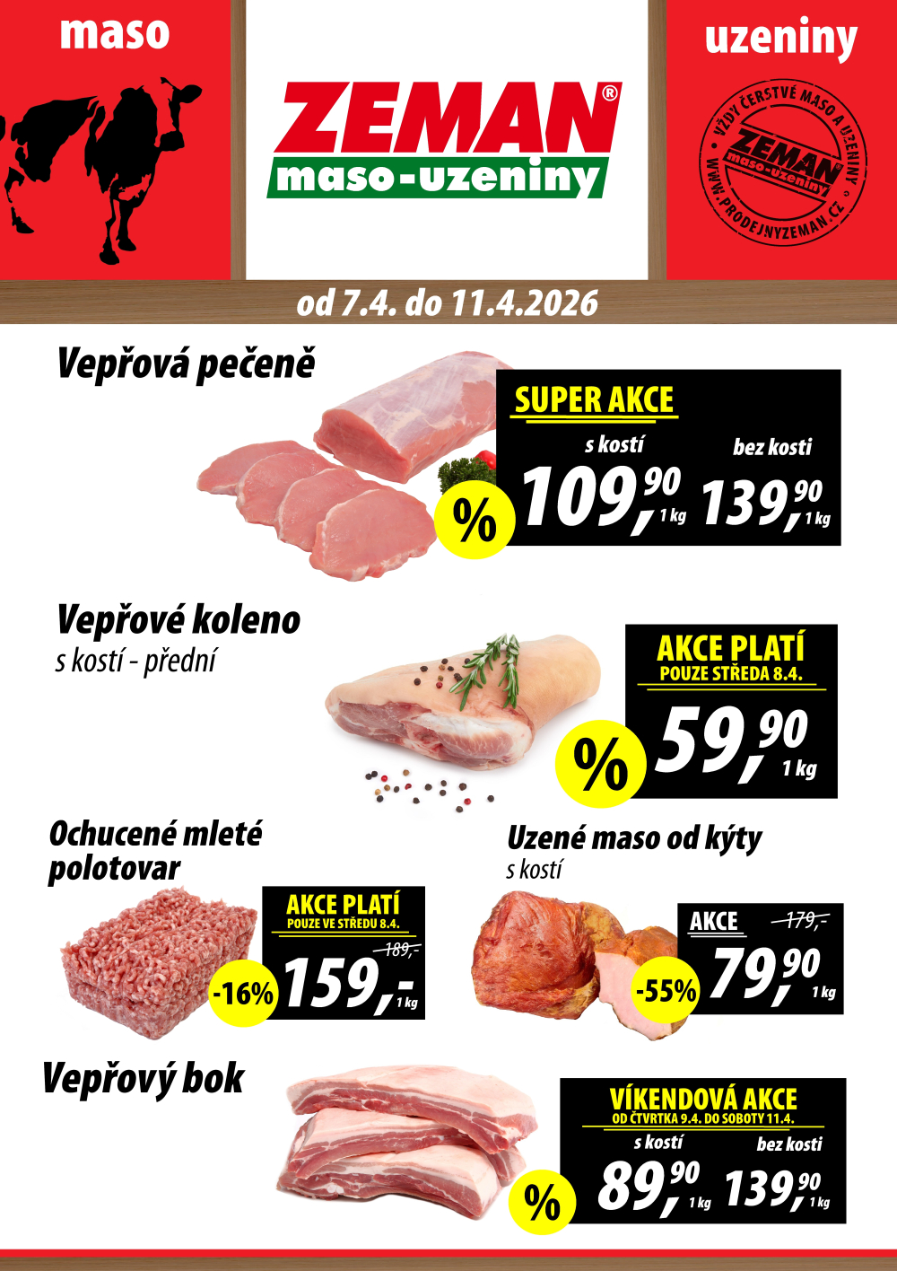 Leták ZEMAN maso - uzeniny leták - strana 1