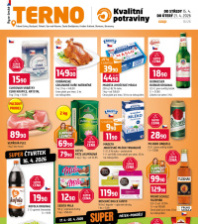 Akční leták Terno  - České Budějovice, Hradec Králové, Olomouc, Třeboň, Trhové Sviny, Bechyně, Týn nad Vltavou, Borovany