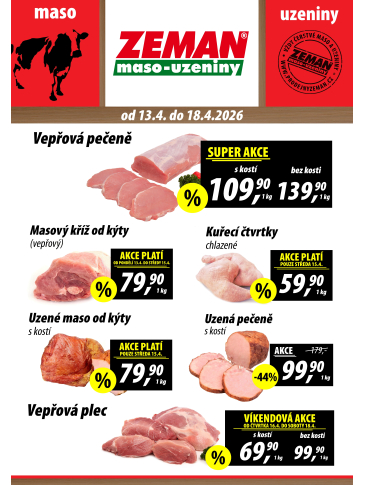 ZEMAN maso - uzeniny leták