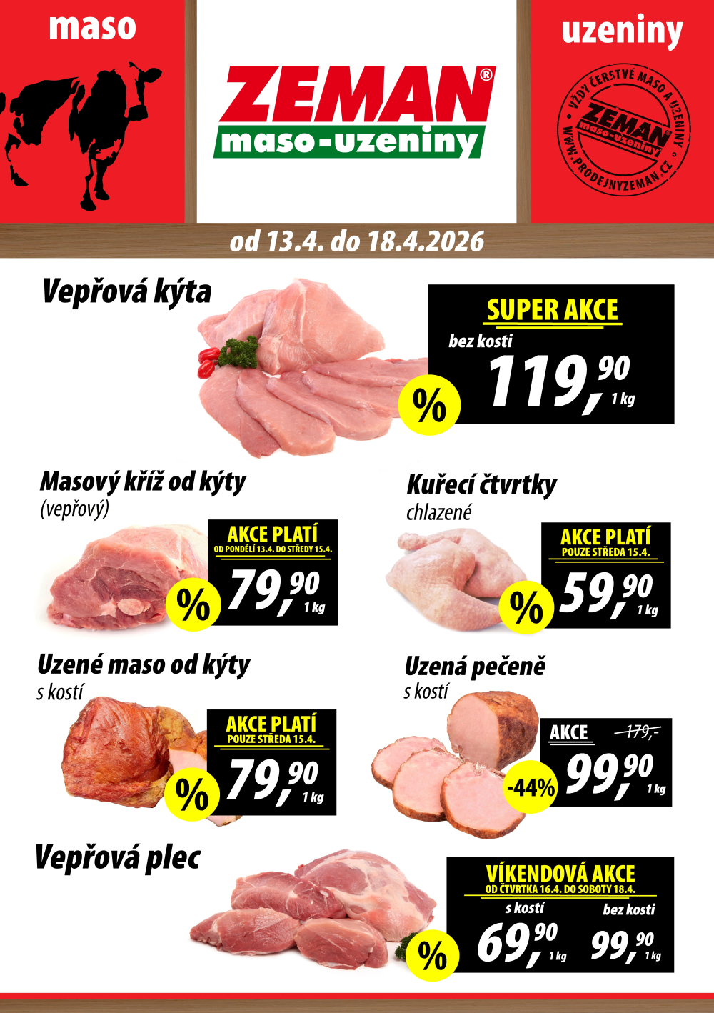 Leták ZEMAN maso - uzeniny leták - strana 1