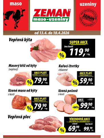 ZEMAN maso - uzeniny leták