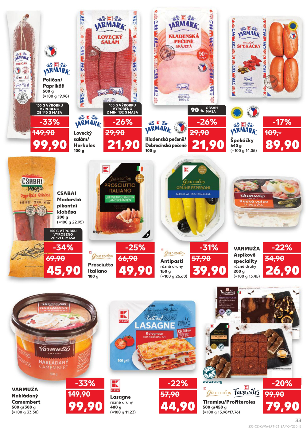 Leták Kaufland leták Třebíč, Spojovací - strana 33