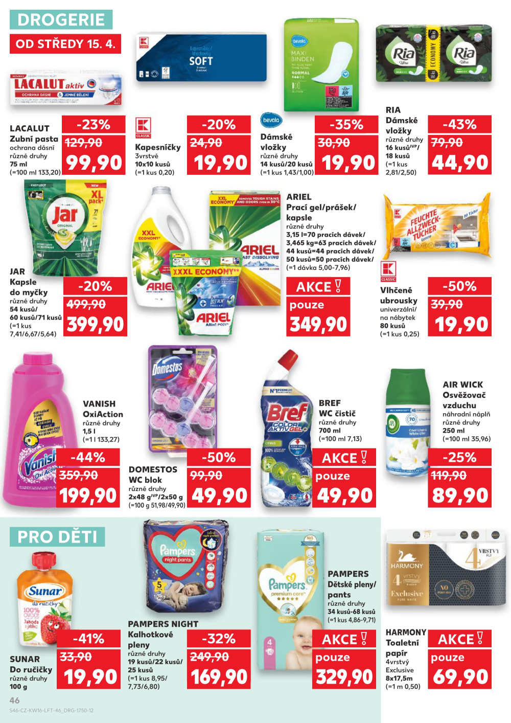 Leták Kaufland leták Jablonec nad Nisou, Jateční - strana 46