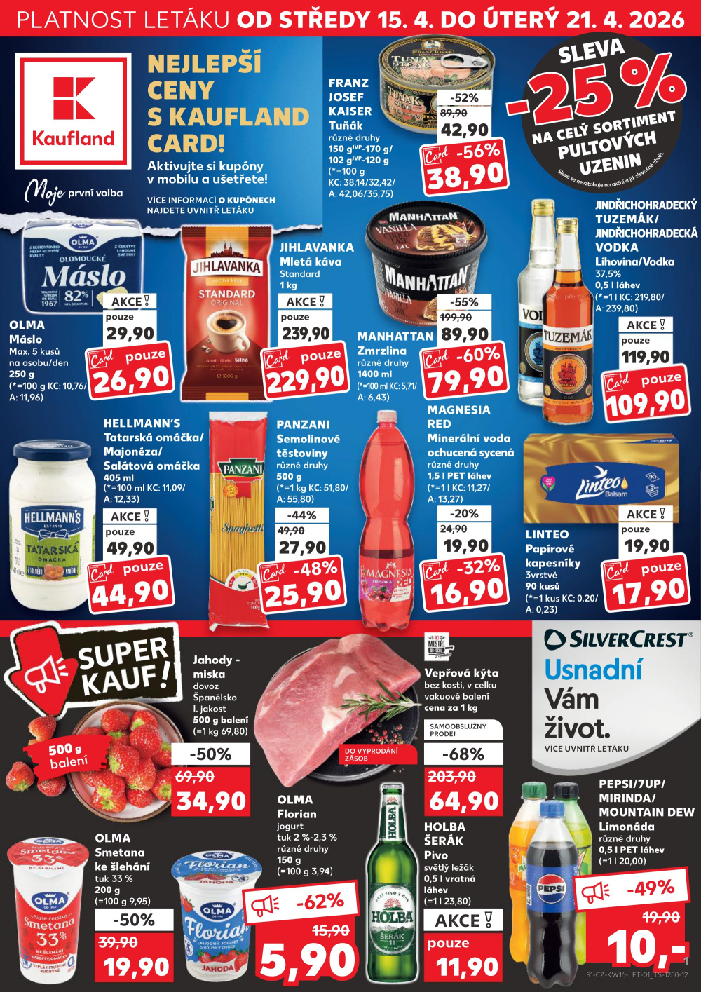 Leták Kaufland leták Velké Meziříčí - strana 1