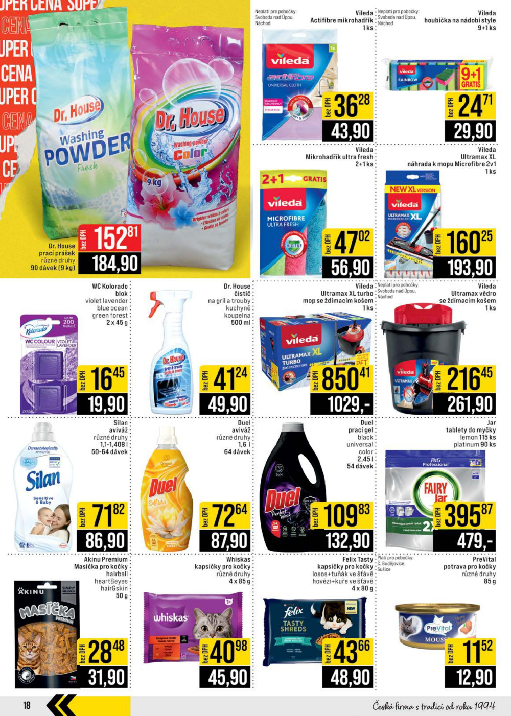 Leták JIP leták CC Cash & Carry - České Budějovice, Most, Náchod, Svoboda nad Úpou, Sušice - strana 18