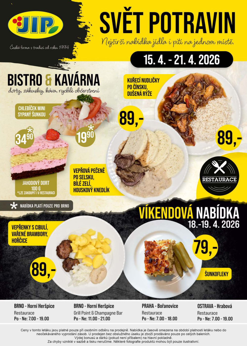 Leták JIP leták CC Cash & Carry - Brno, Ostrava, Praha, Polička, Olomouc, Karlovy Vary, Zlín, Jilemnice, Pardubice - strana 20