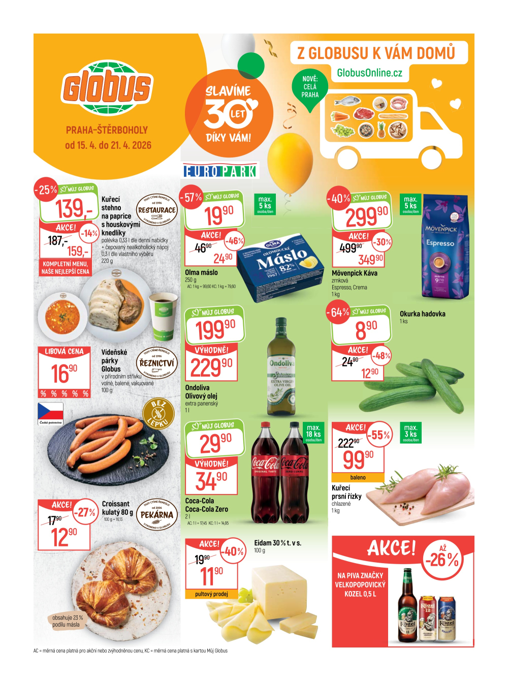 Leták Globus leták Praha - Štěrboholy - strana 1