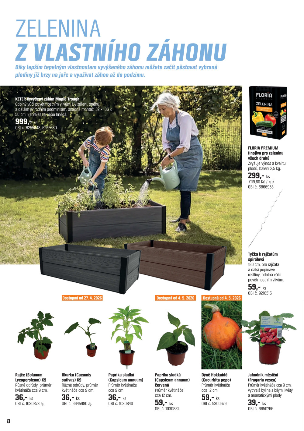 Leták OBI leták - Dokážete cokoliv na své zahradě - strana 8