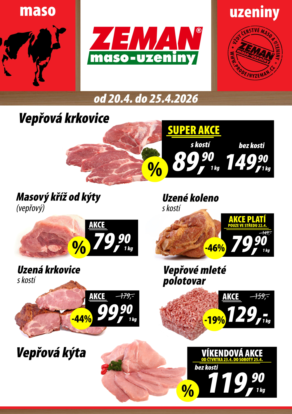 Leták ZEMAN maso - uzeniny leták - strana 1