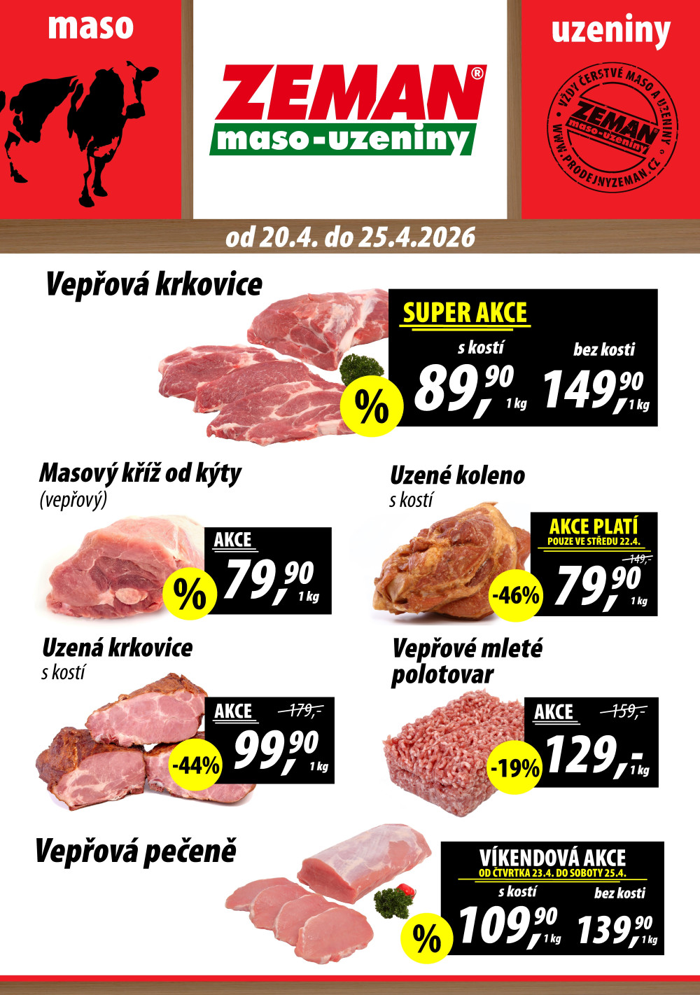 Leták ZEMAN maso - uzeniny leták - strana 1