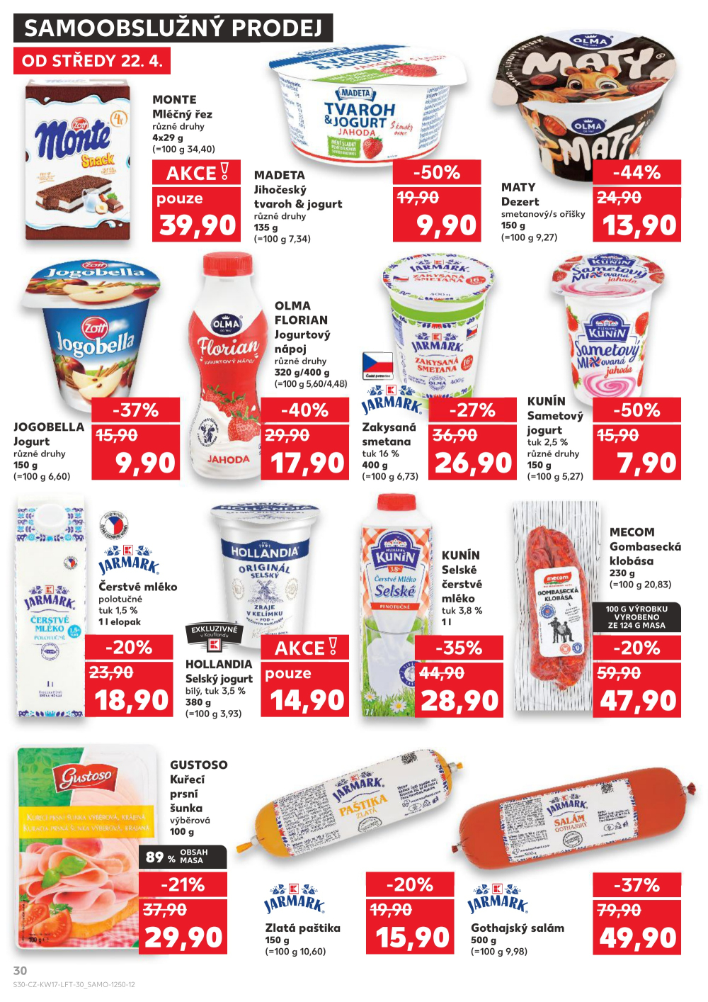 Leták Kaufland leták Poděbrady U Garáží - strana 30